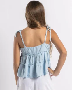 Tops*Mooloola Girls' Lini Dallis Top Powder Blue