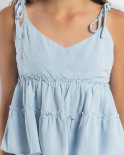 Tops*Mooloola Girls' Lini Dallis Top Powder Blue