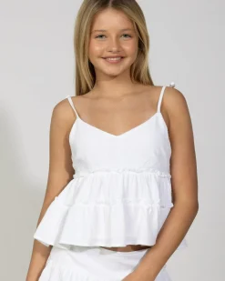 Tops*Mooloola Girls' Lini Dallis Top White