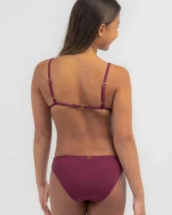 Bikinis*Kaiami Girls' Lora Triangle Bikini Set Cabernet