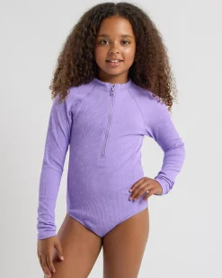 Surf|Wetsuits & Surfsuits*Topanga Girls' Loren Rib Surfsuit Hyacinth