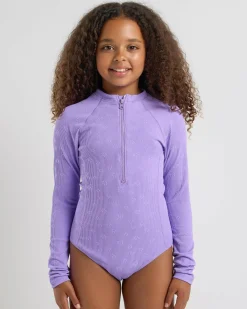 Surf|Wetsuits & Surfsuits*Topanga Girls' Loren Rib Surfsuit Hyacinth