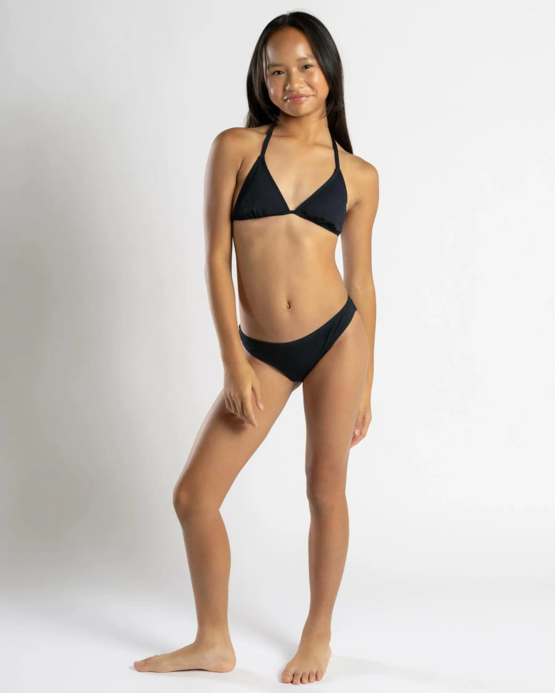 Bikinis*Topanga Girls' Loren Triangle Bikini Set Black