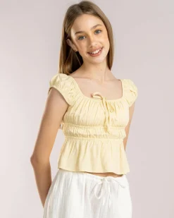 Discount Girls' Lulu Crop Top Kids Tops