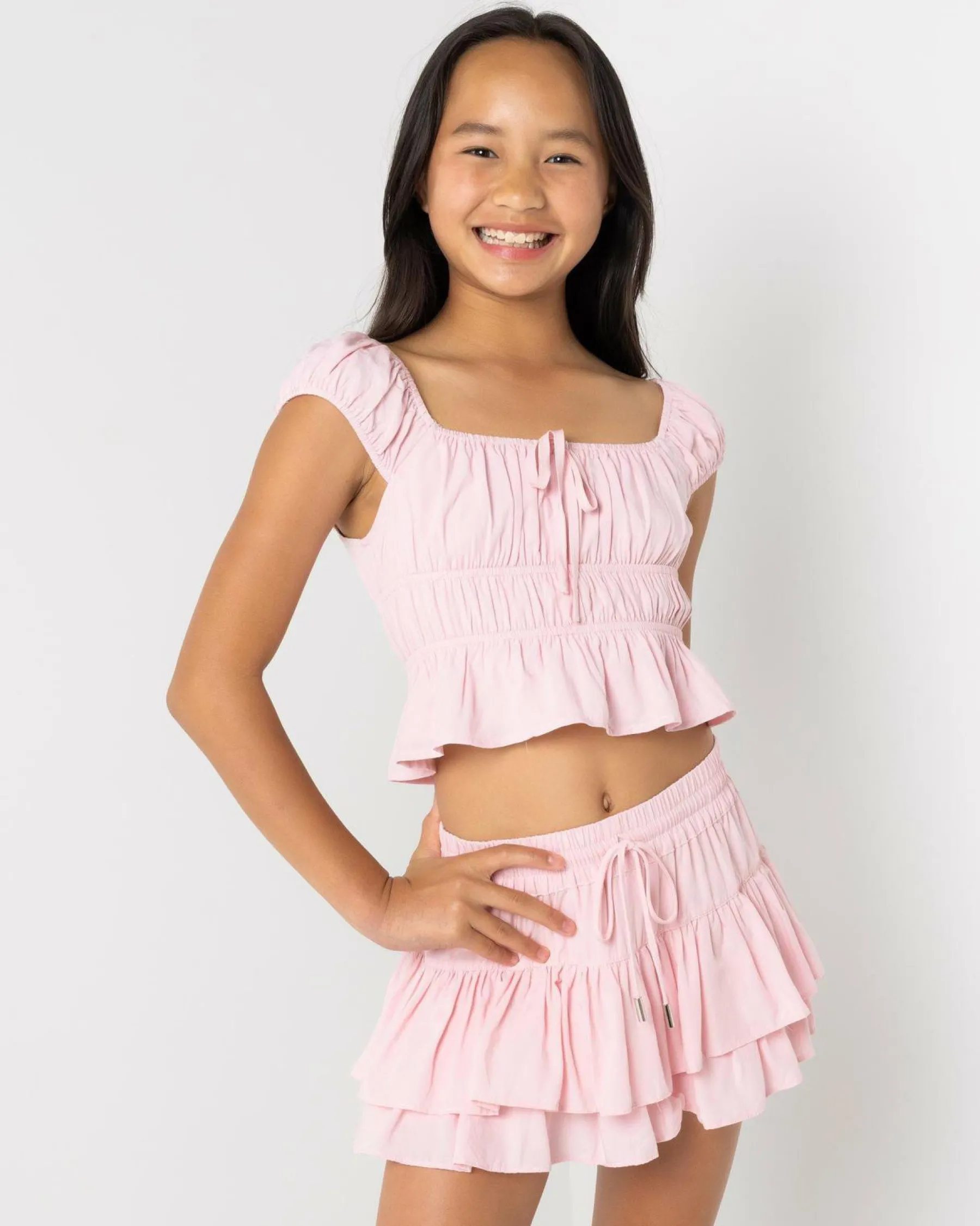 Tops*Ava And Ever Girls' Lulu Crop Top Light Pink
