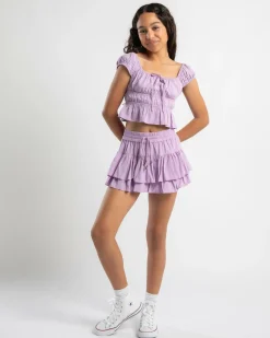 Tops*Ava And Ever Girls' Lulu Crop Top Lilac