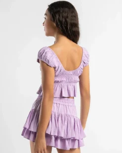 Tops*Ava And Ever Girls' Lulu Crop Top Lilac