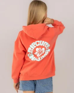 Outerwear*Rip Curl Girls' Luxe Surf Hoodie Watermelon