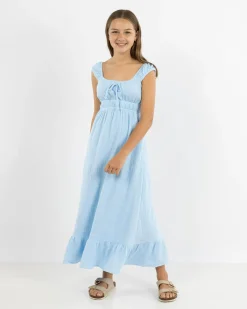 Dresses*Mooloola Girls' Mabel Maxi Dress Light Blue