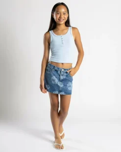 Hot Girls' Maui Skort Kids Denim|Bottoms