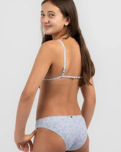 Bikinis*Kaiami Girls' Melrose Triangle Bikini Set Blue/pink