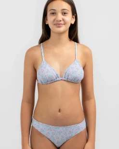 Bikinis*Kaiami Girls' Melrose Triangle Bikini Set Blue/pink