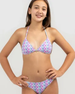 Best Girls' Mermaid Triangle Bikini Set Kids Bikinis