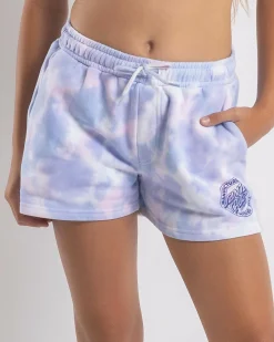 Bottoms*Santa Cruz Girls' MFG Dot Mono Shorts Pale Pink Tie Dye