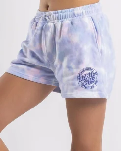 Bottoms*Santa Cruz Girls' MFG Dot Mono Shorts Pale Pink Tie Dye