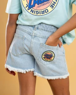 New Girls' MFG Retro Dot Denim Shorts Kids Denim|Bottoms