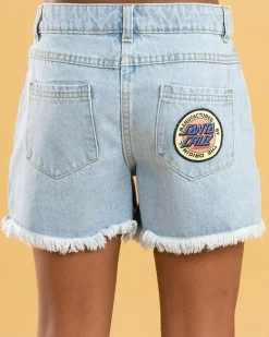 New Girls' MFG Retro Dot Denim Shorts Kids Denim|Bottoms