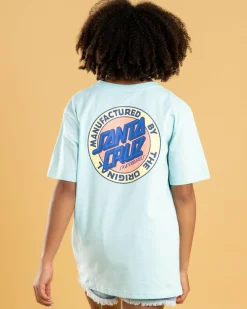 Tops*Santa Cruz Girl's MFG Retro Dot Reverse T-Shirt Aqua