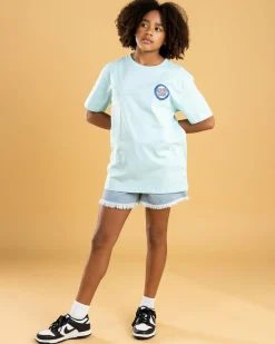 Tops*Santa Cruz Girl's MFG Retro Dot Reverse T-Shirt Aqua