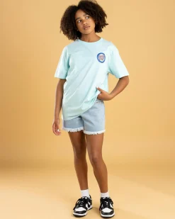 Tops*Santa Cruz Girl's MFG Retro Dot Reverse T-Shirt Aqua