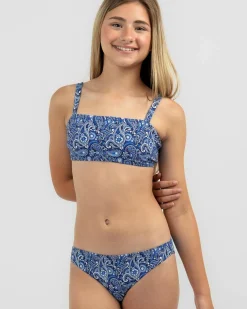 Bikinis*Topanga Girls' Micah Bandeau Bikini Set Blue
