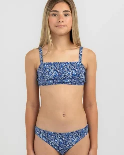 Bikinis*Topanga Girls' Micah Bandeau Bikini Set Blue