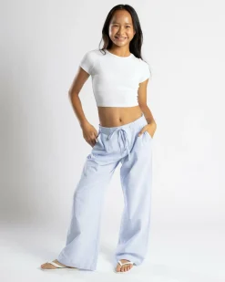 Bottoms*Mooloola Girls' Millie Pants Light Blue Stripe