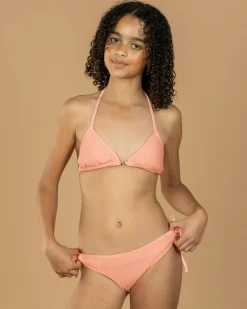 Bikinis*Kaiami Girls' Milly Triangle Bikini Set Peach Fuzz