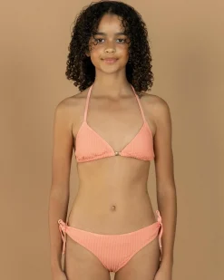 Bikinis*Kaiami Girls' Milly Triangle Bikini Set Peach Fuzz