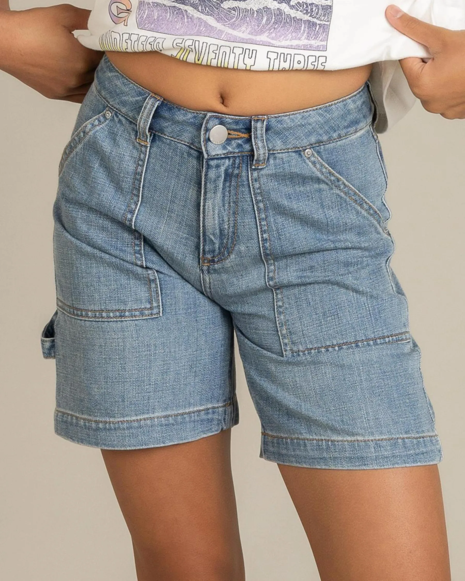 Denim|Bottoms*Billabong Girls' Mindy Denim Short Water