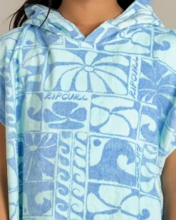 Towels*Rip Curl Girls' Mixed Cotton Hooded Towel Blue