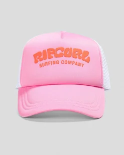 Headwear*Rip Curl Girls' Mixed Revival Trucker Cap Pink