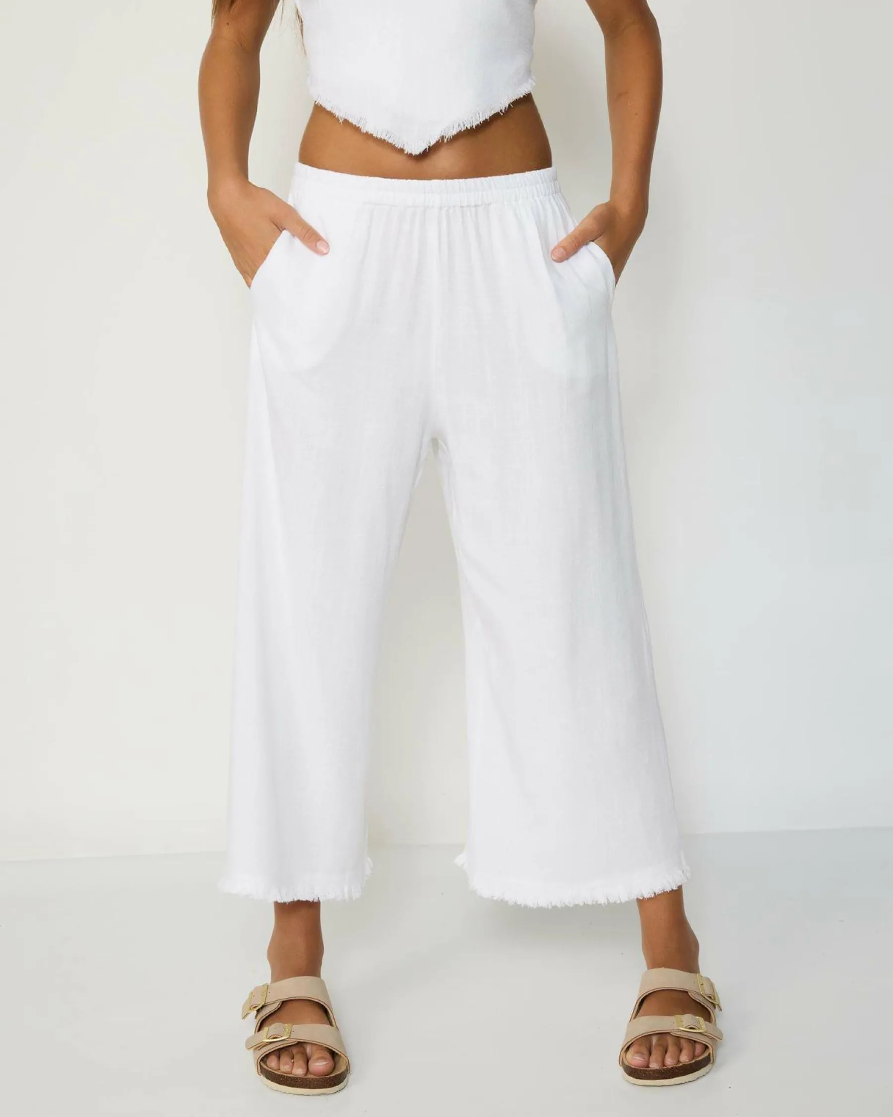 Bottoms*Mooloola Girls' Moni Dallis Beach Pants White