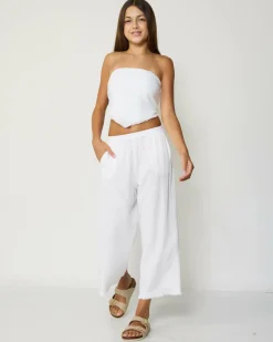 Bottoms*Mooloola Girls' Moni Dallis Beach Pants White