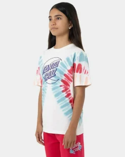 Hot Girls' Moon Dot Outline Front T-Shirt Kids Tops