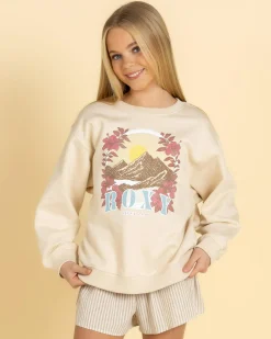 Outerwear*Roxy Girls' Morning Hike Pullover Parchment