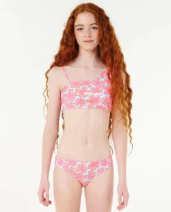 Sale Girls' Neon Isles Floral Bikini Set Kids Bikinis