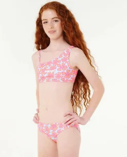 Sale Girls' Neon Isles Floral Bikini Set Kids Bikinis