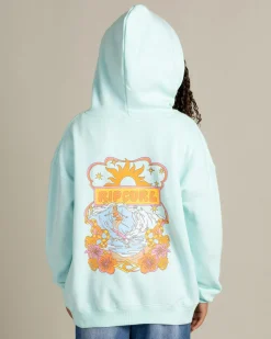 Discount Girl's Neon Isles Surfer Hoodie Kids Outerwear