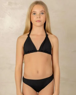 Bikinis*Kaiami Girls' Niana Knot Triangle Bikini Set Black