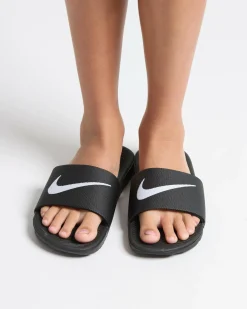 Slides & Sandals*Nike Girls' Kawa Slide Sandals Black/white