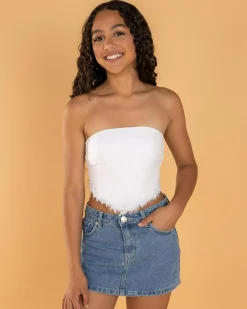 Tops*Mooloola Girls' Nina Dallis Scarf Top White