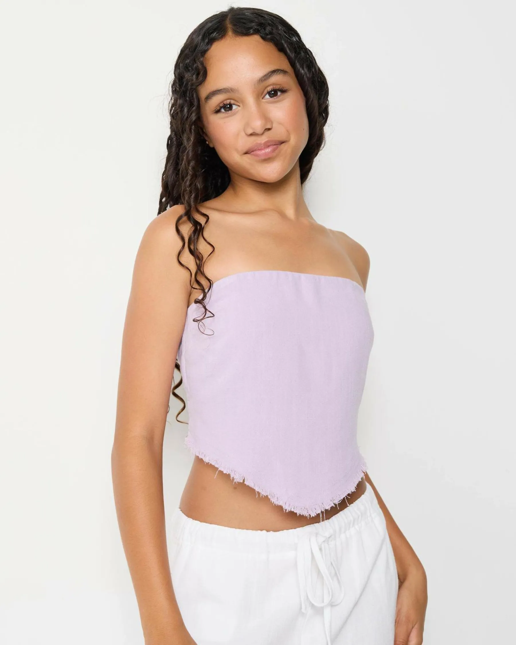 Tops*Mooloola Girls' Nina Dallis Scarf Top Lilac