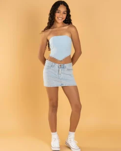 Tops*Mooloola Girls' Nina Dallis Scarf Top Powder Blue