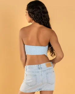 Tops*Mooloola Girls' Nina Dallis Scarf Top Powder Blue