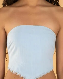 Tops*Mooloola Girls' Nina Dallis Scarf Top Powder Blue