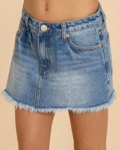 New Girls' Nixie Denim Skort Kids Denim|Bottoms