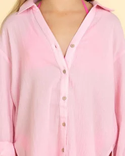 Beach Covers & Overswim*Topanga Girls' Noosa Cover Up Baby Pink