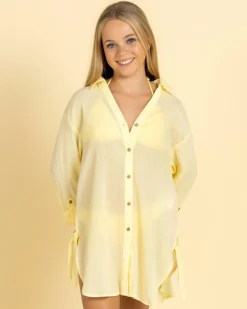 Beach Covers & Overswim*Topanga Girls' Noosa Cover Up Butter