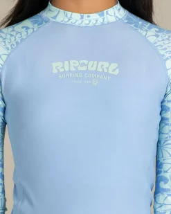 Discount Girls' Oceanic Long Sleeve Rash Vest Kids Rash Vests